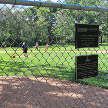 Refurbished baseball field at Nexus-Gerard